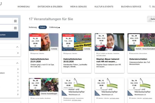 Veranstaltungskalender, © Touristikverein Wonnegau e.V. Veranstaltungskalender, © Touristikverein Wonnegau e.V.