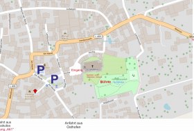 Anfahrt und Parken &copy; OpenStreetMap