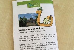 So sieht das ausgedruckte R&auml;tselformular f&uuml;r die Wingertswurm-Rallye aus &copy; VG Wonnegau