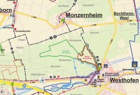Nordic Walking Karte &copy; Verbandsgemeinde Wonnegau /Wolf -Grafik-Druck