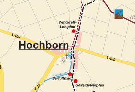 Karte Hochborn &copy; Verbandsgemeinde Wonnegau /Wolf -Grafik-Druck
