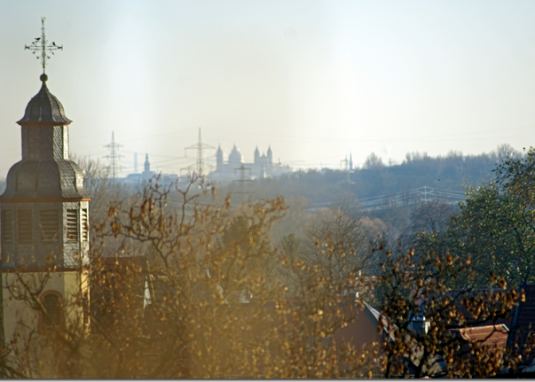Blick von Osthofen nach Worms © Manfred Feile