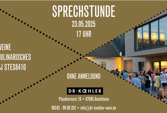 Sprechstunde im Weingut Köhler © Weingut Dr köhler