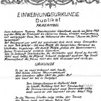 Einweihungsurkunde Seite 1 © Michael Jung