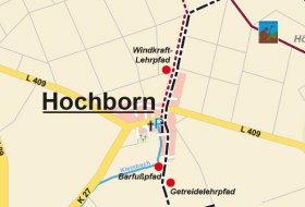 Karte Hochborn © Verbandsgemeinde Wonnegau /Wolf -Grafik-Druck